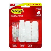 Command Hook 17013-10 Assorted Clear White, Value Pack of 10